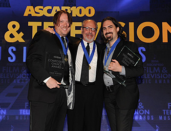 Composers Dave Porter, Mark Snow and Bear McCreary at the recent ASCAP Film & TV Awards  