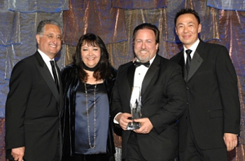(From left) Bryant, Ringer-Ross, conductor/composer Lucas Richman, BMI Sr. Director of Film/TV relations Ray Yee.<br />(Photo by Randall Michaelson)