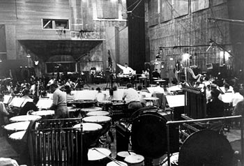 Elmer Bernstein recording his score for 