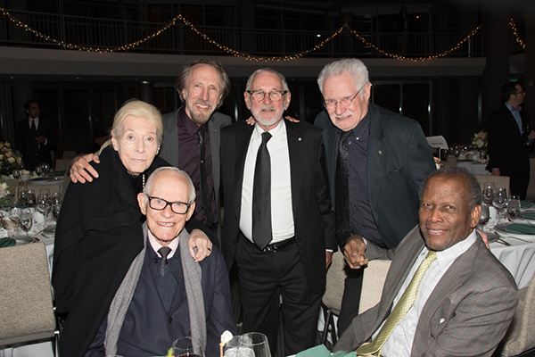 Celebrating long-time colleague Quincy Jones were (L to R) Marilyn Bergman, Alan Bergman, SCL Board member Charles Bernstein, Norman Jewison, Dave Grusin and Sidney Poitier. 